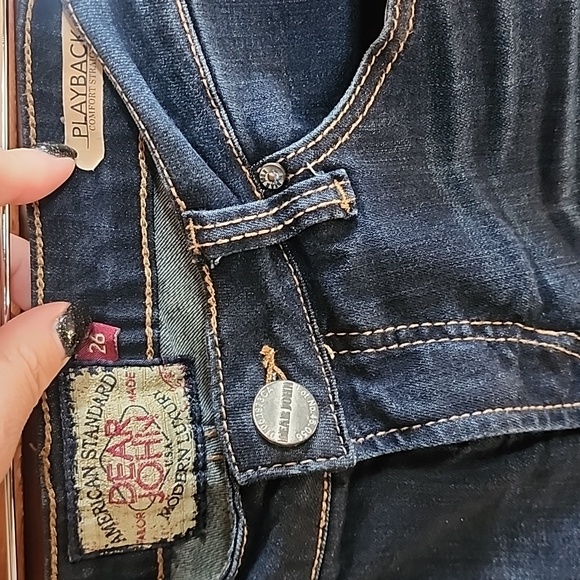 EUC DEAR JOHN: Playback Gotham Comfort Straight Jeans, Dark-wash, Size 26 - Picture 3 of 13